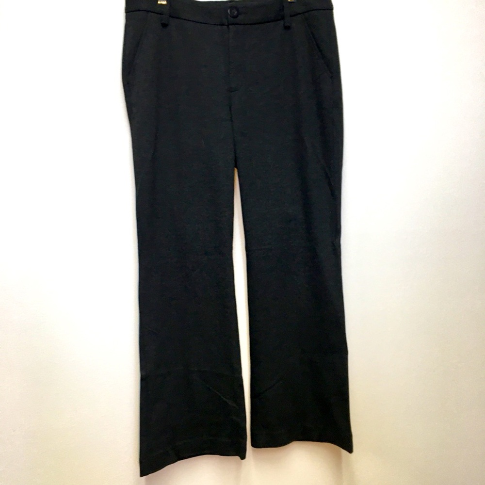 Cabi Wide Leg Flare Stretch Trousers 12 Gray Office Workwear Business Casual